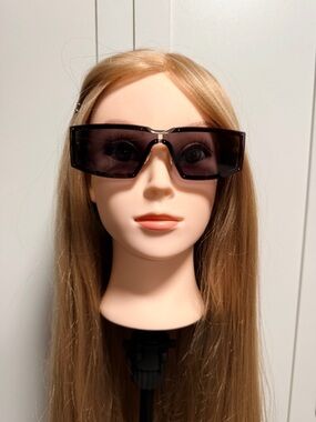 MaxMara Oversized Rectangular Sunglasses in Dark Brown Luxury Sunnies
